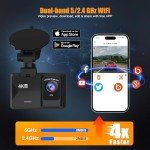 ORSKEY 4K Dual Dash Cam with WiFi and Night Vision