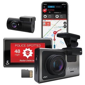 Cobra Smart Dash Cam with Rear Camera – 4K UHD