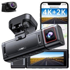 Kingslim D4PRO 4K Dual Dash Cam with WiFi