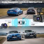 4K Dash Cam Front & Rear with Night Vision