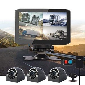 VSYSTO 4CH 1080P Truck Dash Cam with Monitor