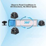 VSYSTO 4CH 1080P Truck Dash Cam with Monitor