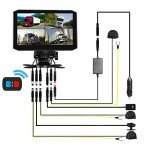 VSYSTO 4CH 1080P Truck Dash Cam with Monitor