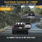 Fitcamx 4K Dual Dashcam for BMW Series 3