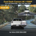 Fitcamx 4K Dual Dashcam for Volvo EX30 2024-2025