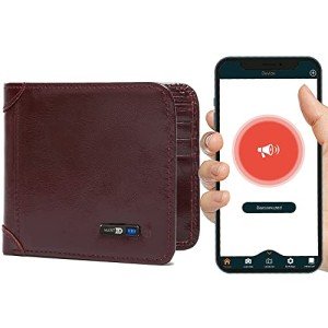 Smart Leather Wallet with Tracker for Men