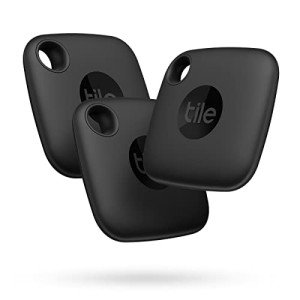 Tile Mate Bluetooth Tracker – 3 Pack, Black