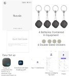 Nutale Bluetooth Key Finder - 4 Pack Keychain