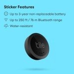 Tile Sticker 2-Pack: Bluetooth Tracker for Items & Pets