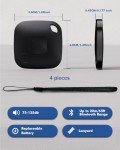 Yipoyilo Smart Bluetooth Tracker - 4 Pack (Black)