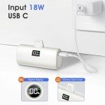 JEJILL 6000mAh Mini Power Bank with LCD Display
