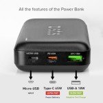 20,000 mAh Powerbank with Dual USB & USB-C