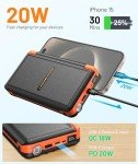 Solar Power Bank 46800mAh with 4 Cables