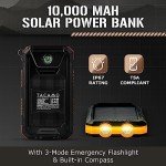 TACAMO Solar USB Power Bank with LED Flashlight
