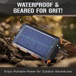 TACAMO Solar USB Power Bank with LED Flashlight