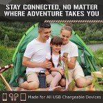 TACAMO Solar USB Power Bank with LED Flashlight