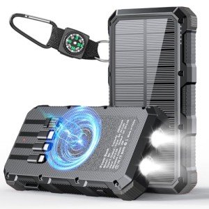 High-Capacity Solar Power Bank with Fast Charging