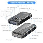 High-Capacity Solar Power Bank with Fast Charging