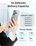MYBAT 10000mAh Power Bank with USB-C - White