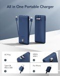 VEGER 10000mAh Portable Charger with Built-in Cables