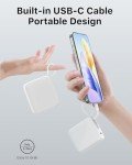 MYBAT 10000mAh Power Bank with USB-C - White