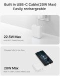 MYBAT 10000mAh Power Bank with USB-C - White