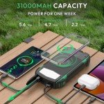 Acenew 31000mAh Solar Wireless Power Bank
