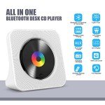 Bluetooth CD Player with Wall Mount and Speakers