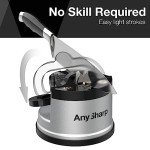 AnySharp Hands-Free Knife Sharpener with Suction Grip