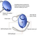 SUNMAY Personal Alarm Keychain with LED Light