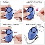 SUNMAY Personal Alarm Keychain with LED Light