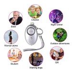 SUNMAY Personal Alarm Keychain with LED Light