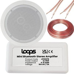 Bluetooth Amplifier & Dual Coil Ceiling Speaker Kit