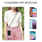 Adjustable Crossbody Phone Lanyard Strap - Black