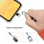 Adjustable Crossbody Phone Lanyard Strap - Black