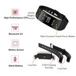 Smart Fitness Tracker Watch with Heart Rate Monitor