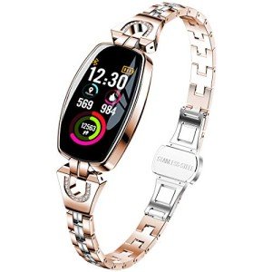 Gold Women’s Smart Watch: Fitness & Health Tracker