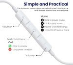 Wired Earbuds for iPhone with Mic and Volume Control