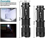 2-Pack Mini LED Torches, 300 Lumens Bright