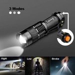 2-Pack Mini LED Torches, 300 Lumens Bright