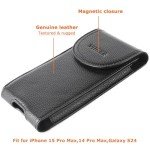 VIIGER Leather Phone Belt Clip Holster Case