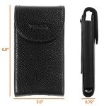 VIIGER Leather Phone Belt Clip Holster Case