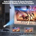 WiFi 6 Bluetooth Mini Projector - 4K Ready