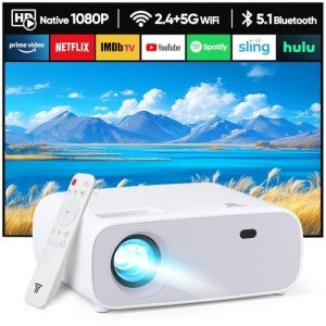 Mini Projector 1080P with 5G WiFi Support
