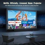 Netflix Ready 4K Smart Projector with Dolby Audio