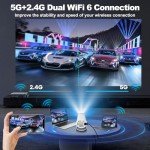WiFi Mini Projector - 4K 1080P, Portable, Bluetooth