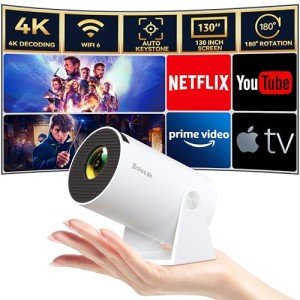 Mini WiFi Projector with 4K Full HD Support