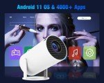 Portable Mini Projector with 4K and Android 11
