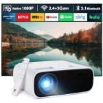 2024 Mini Projector: Full HD, 5G WiFi, Bluetooth
