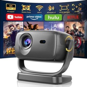 Portable 4K Smart Projector with WiFi & Bluetooth